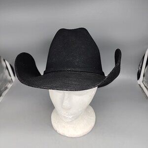 MHT Master Hatters Of Texas Western Cowboy Hat Black 3X Beaver Blend 7 1/4 58